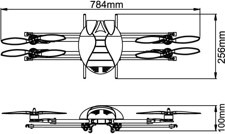 Квадрокоптер Bumblebee карбоновый 550мм