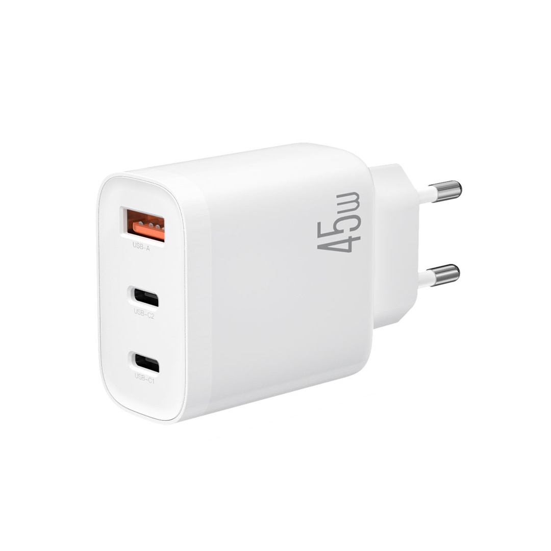 Зарядное устройство L117 PD45W/QC18W (2USB-C+1USB-A)