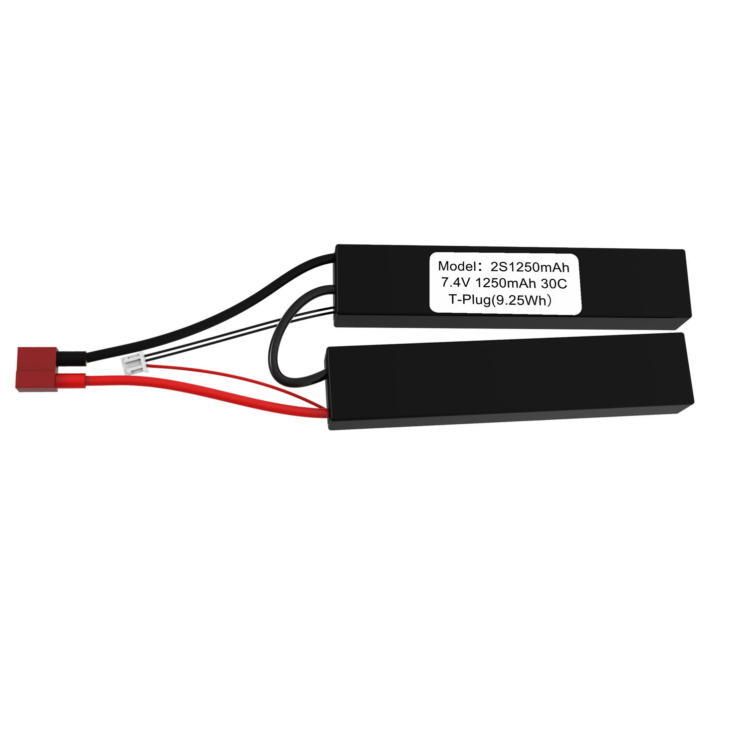 Литиевый аккумулятор Mason 1250mAh 2S (30C) 7.4V Т