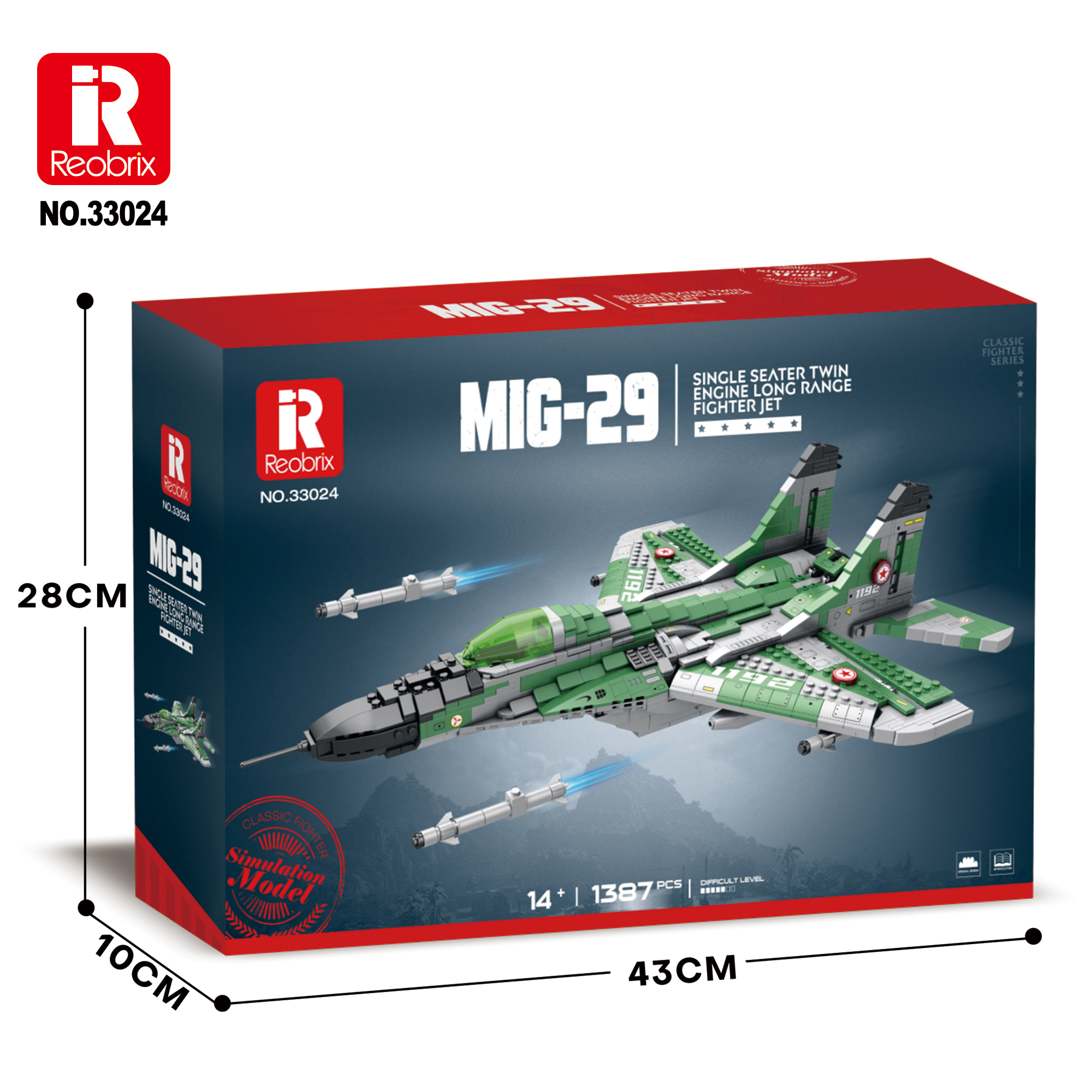 Конструктор Истребитель Reobrix 33024 Миг-29