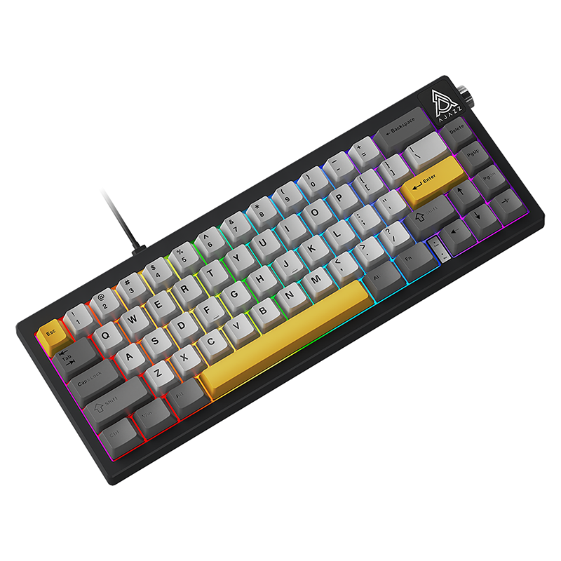 Проводная игровая клавиатура AJAZZ AK650 Moon Yellow Switch (серый/белый/желтый)
