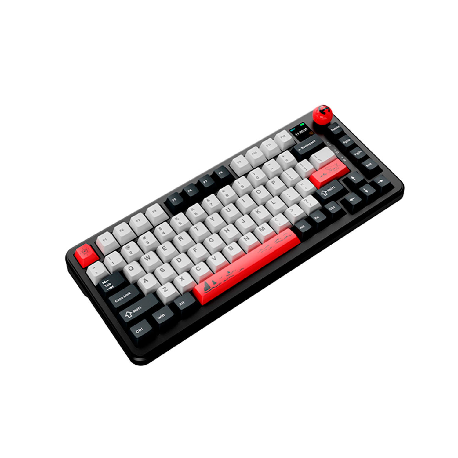 Беспроводная игровая клавиатура AJAZZ AK820 MAX PLUS Mute Switch (черный/белый/красный)