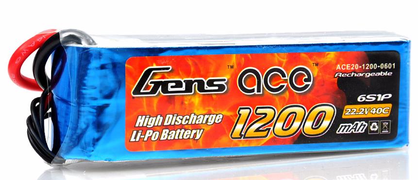 Литиевый аккумулятор Gens Ace 1200mAh 6S (40C)