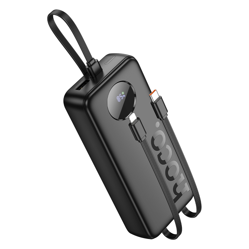 Внешний аккумулятор Hoco J132A Sabio 22.5W+PD20W с 3 кабелями (20000mAh, черный)