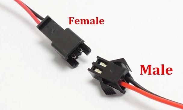 SM 2pin коннектор мама с проводами 10см.
