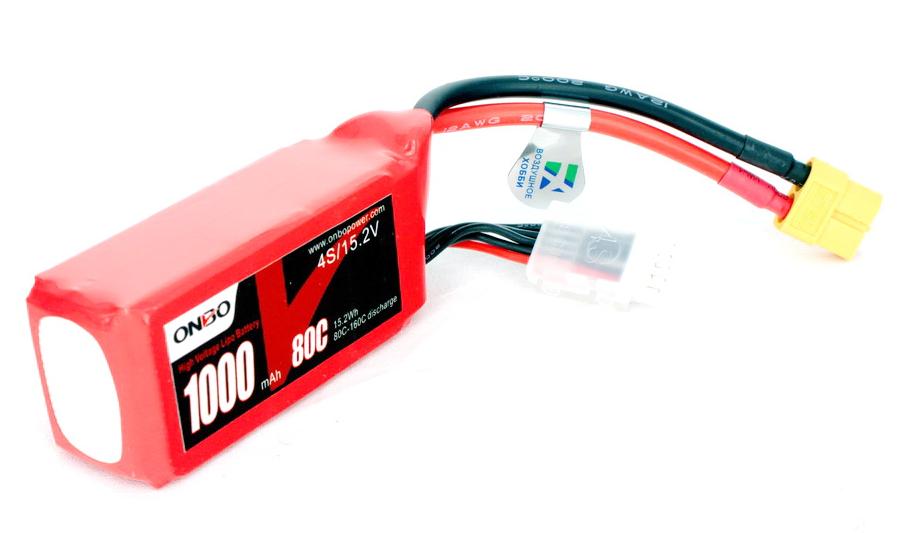 Литиевый аккумулятор Onbo 1000mAh 4S (80C)