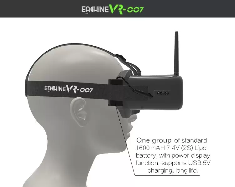 FPV шлем Eachine VR-007 5.8G 40Ch.