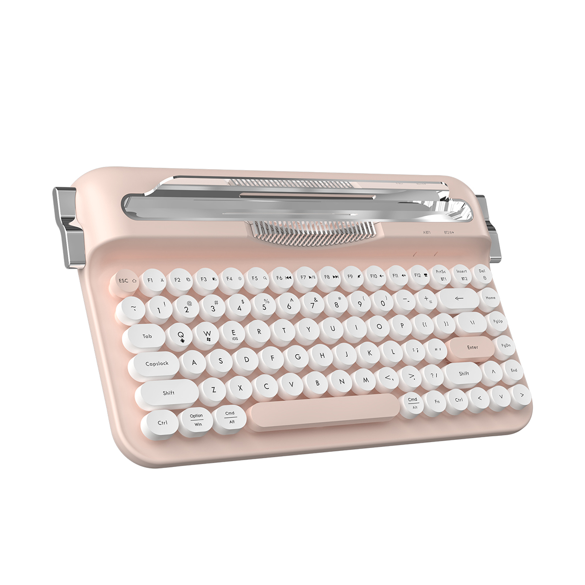 Компьютерная клавиатура AJAZZ AF84 (бело-розовая)