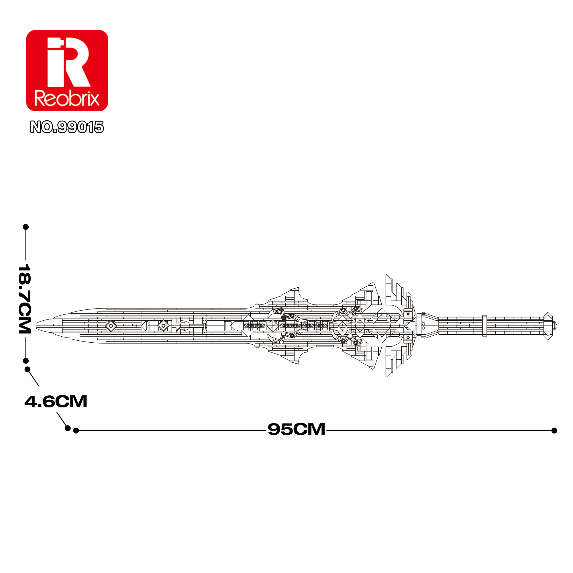 Конструктор Меч Reobrix 99015 Королевский клеймор