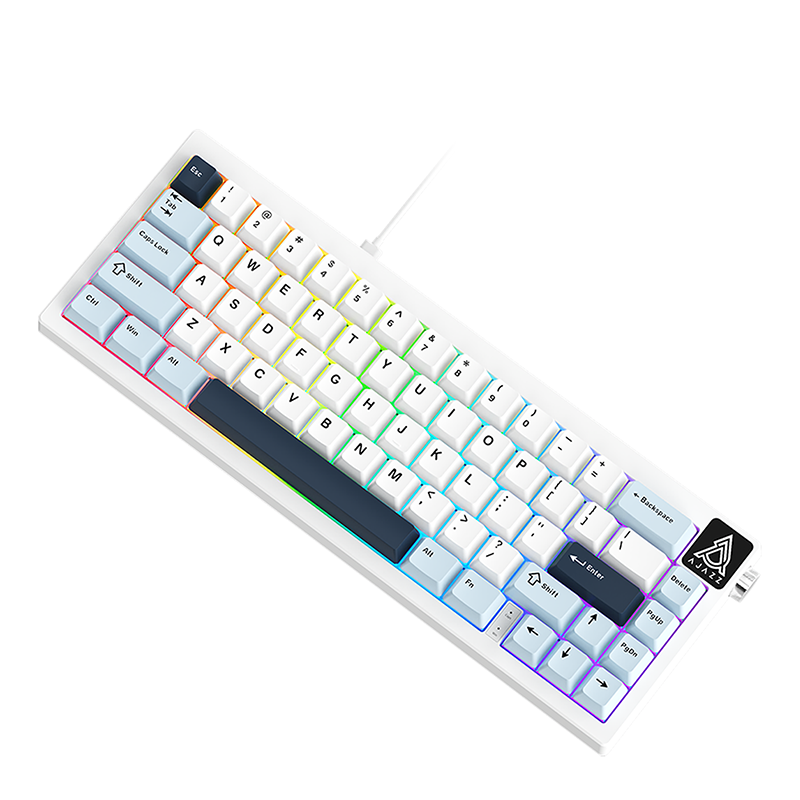 Проводная игровая клавиатура AJAZZ AK650 Sea Salt Switch (синий/белый)