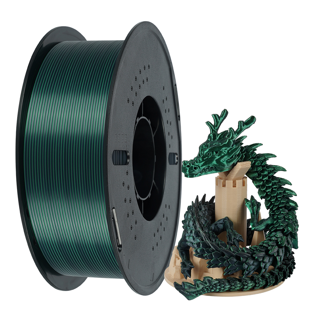 Филамент Kingroon PLA Dual-Silk Black-Green 1.75mm 1KG