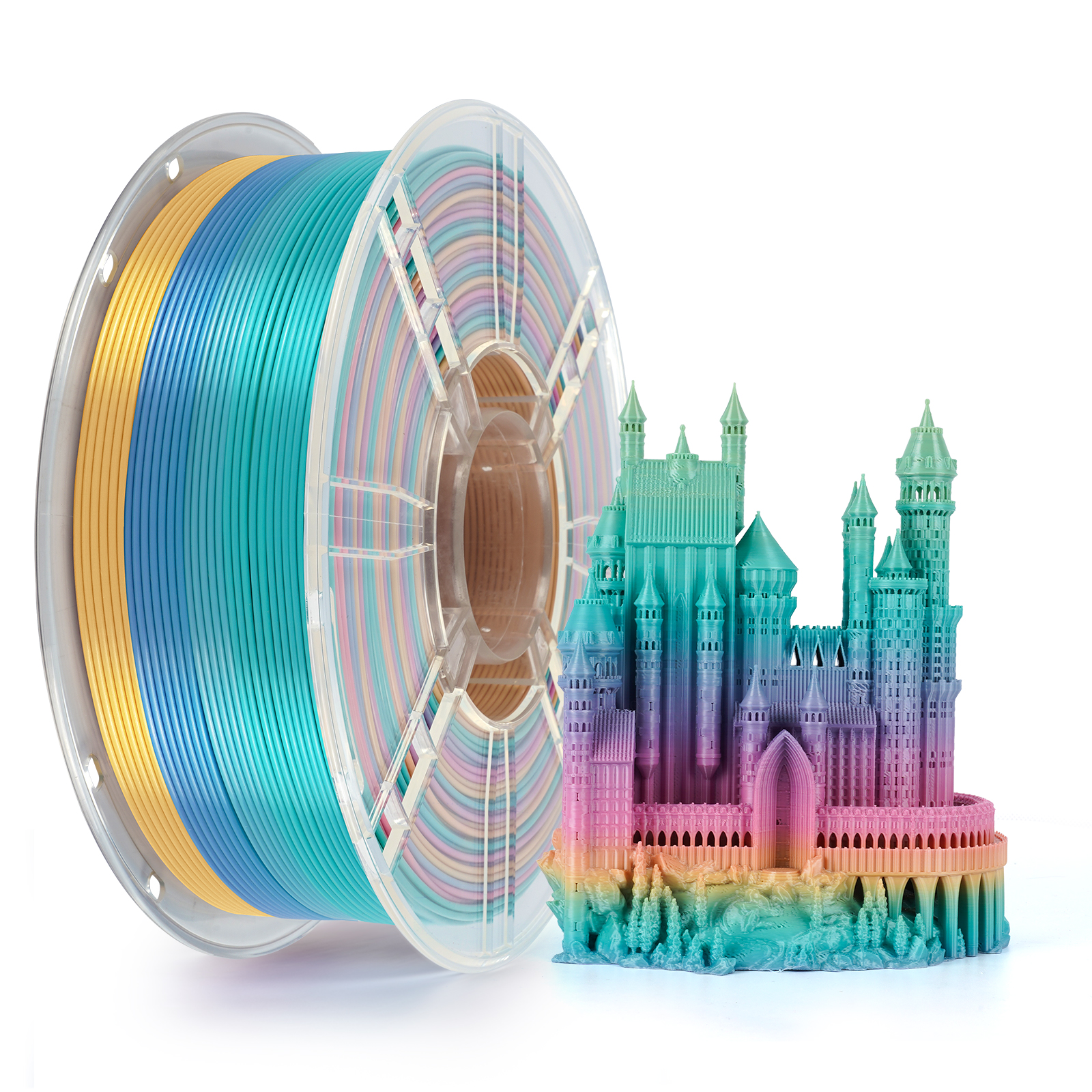 Филамент Kingroon PLA Gradient Rainbow 1.75mm 1KG