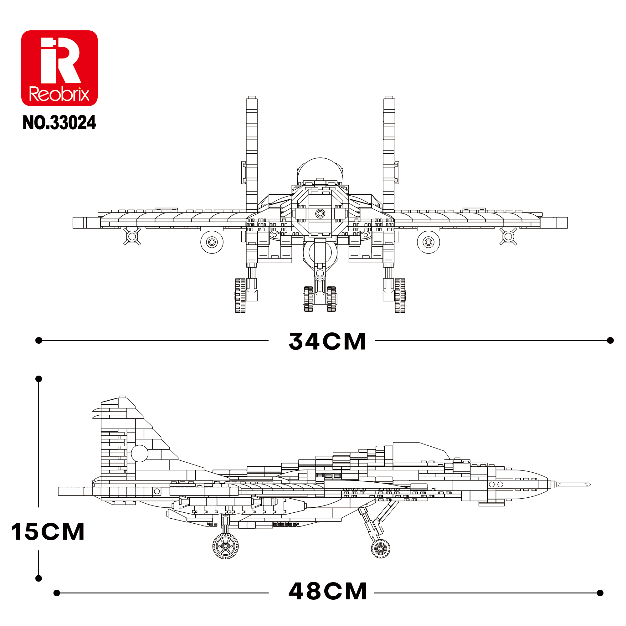 Конструктор Истребитель Reobrix 33024 Миг-29