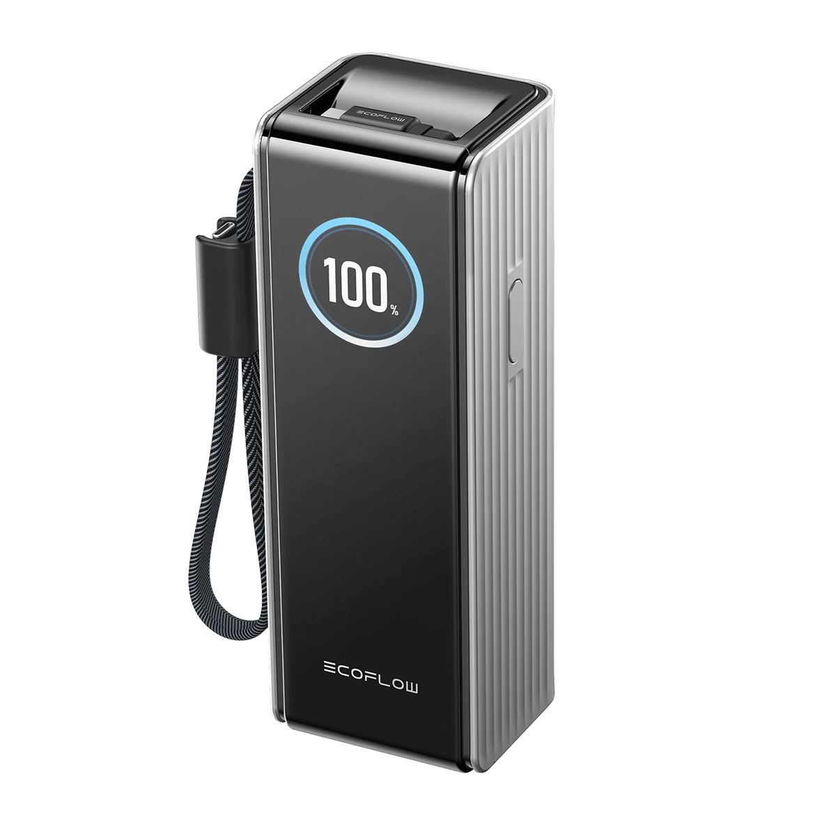 Повербанк ECOFLOW RAPID 25k серебристый (25 000 мАч, 170 Вт, со встроенным и выдвижным кабелями 100 Вт)