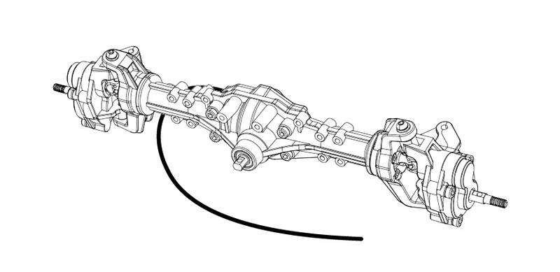 Передняя ось для MJX 1/8 (P8HSA)