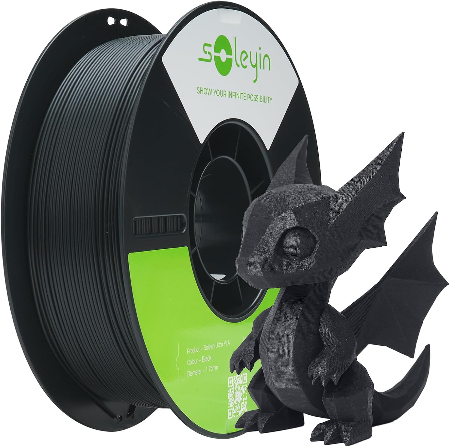 Филамент Creality PLA Soleyin Ultra, 1.75 мм, 2 кг, черный