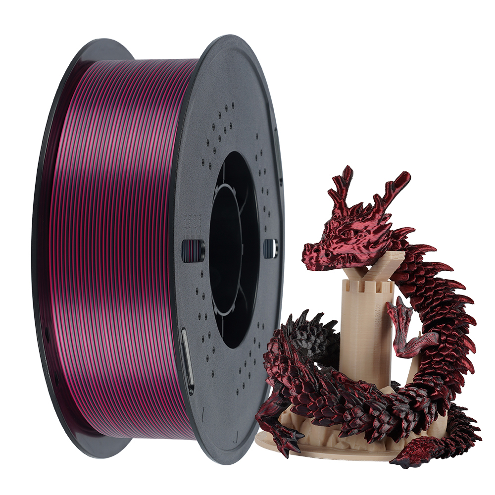 Филамент Kingroon PLA Dual-Silk Black-Red 1.75mm 1KG
