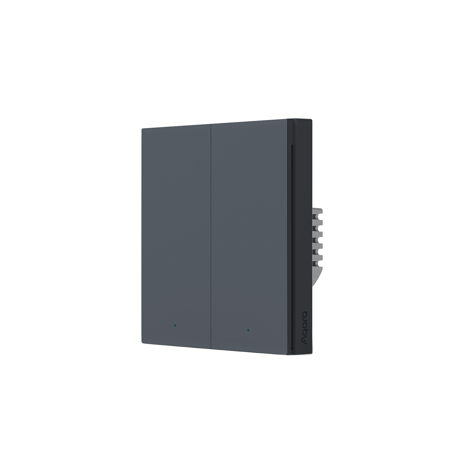 Настенный выключатель Aqara H1 EU (без нейтрали, 2 клавиши) (серый)