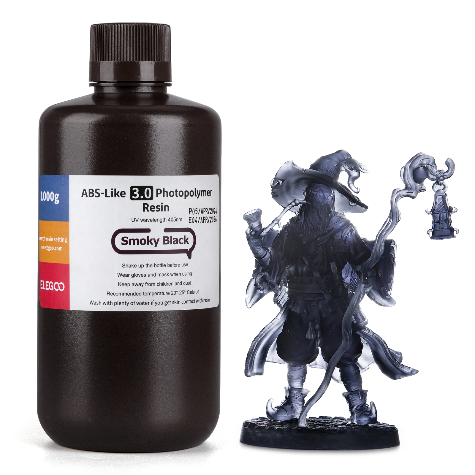 Фотополимерная смола Elegoo ABSlike V3.0 1000g (черный дым)