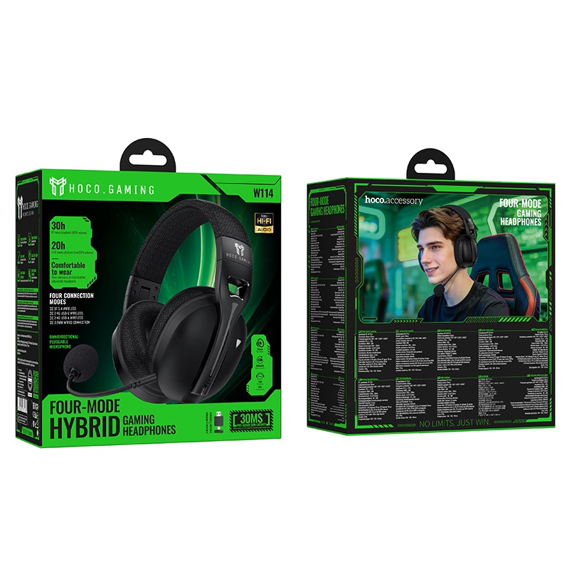 Беспроводные игровые наушники Hoco W114 Magic (черные)