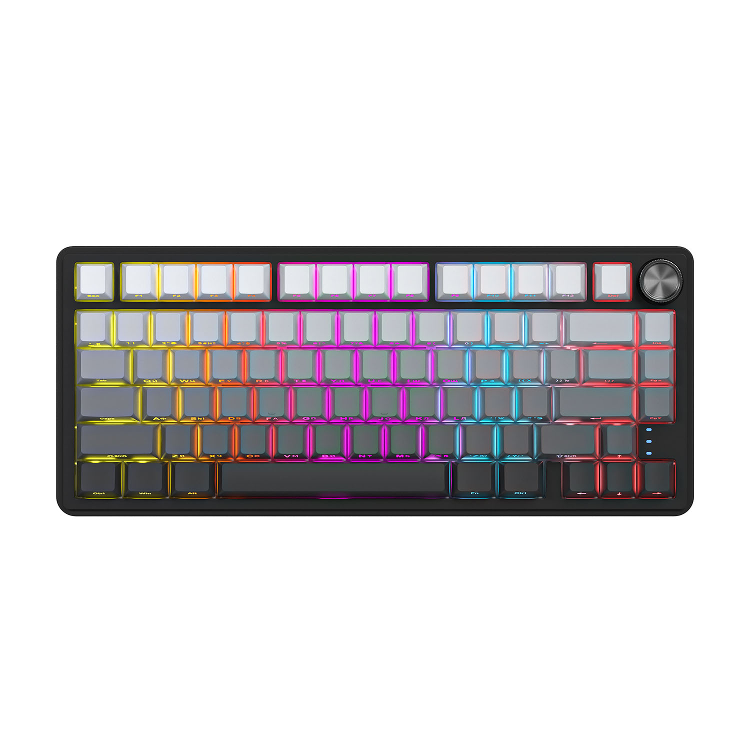Беспроводная игровая клавиатура CYBERLYNX RX75 PRO Panda Silent Switch (градиент/серый)