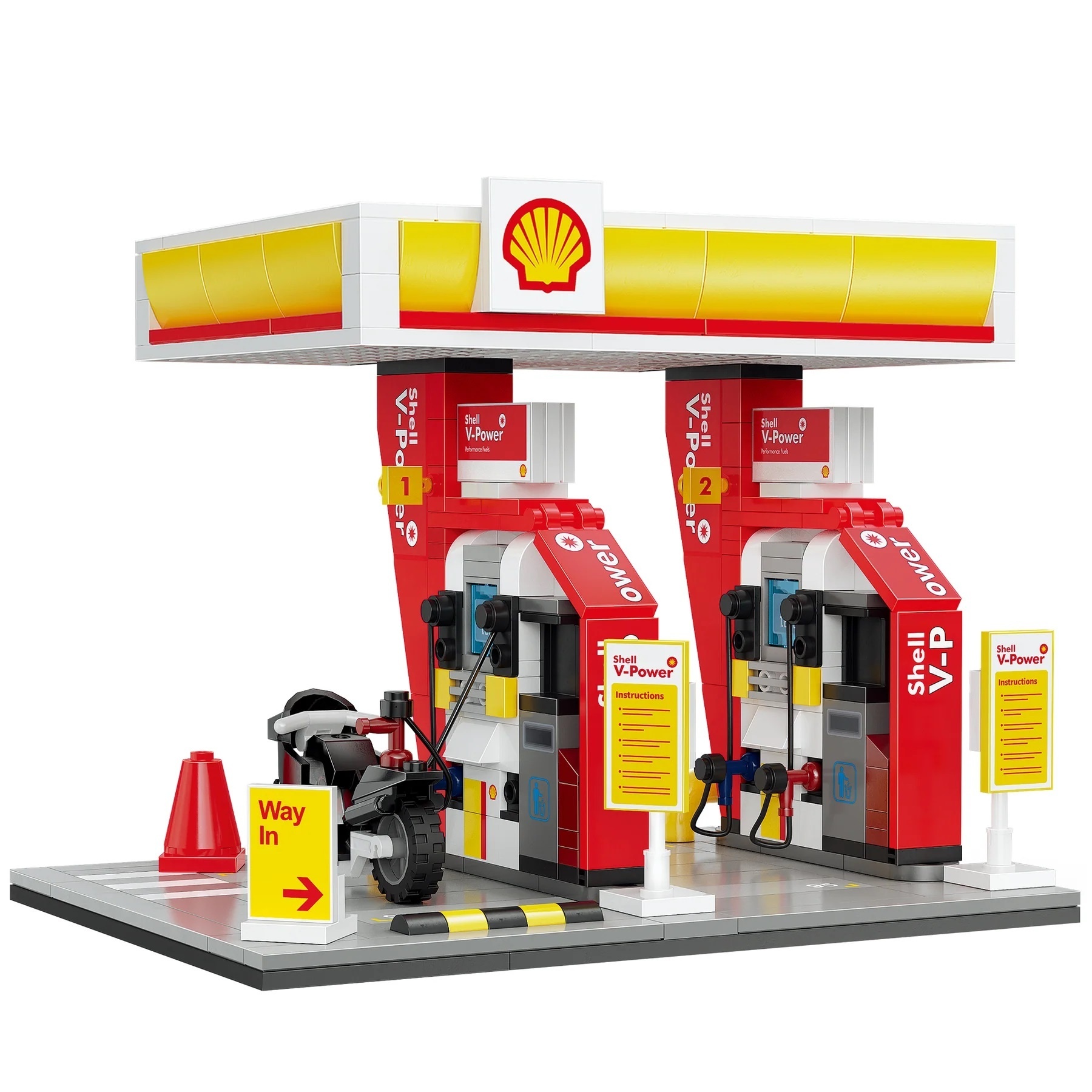 Конструктор CaDa заправка Shell Retail Station C66028W