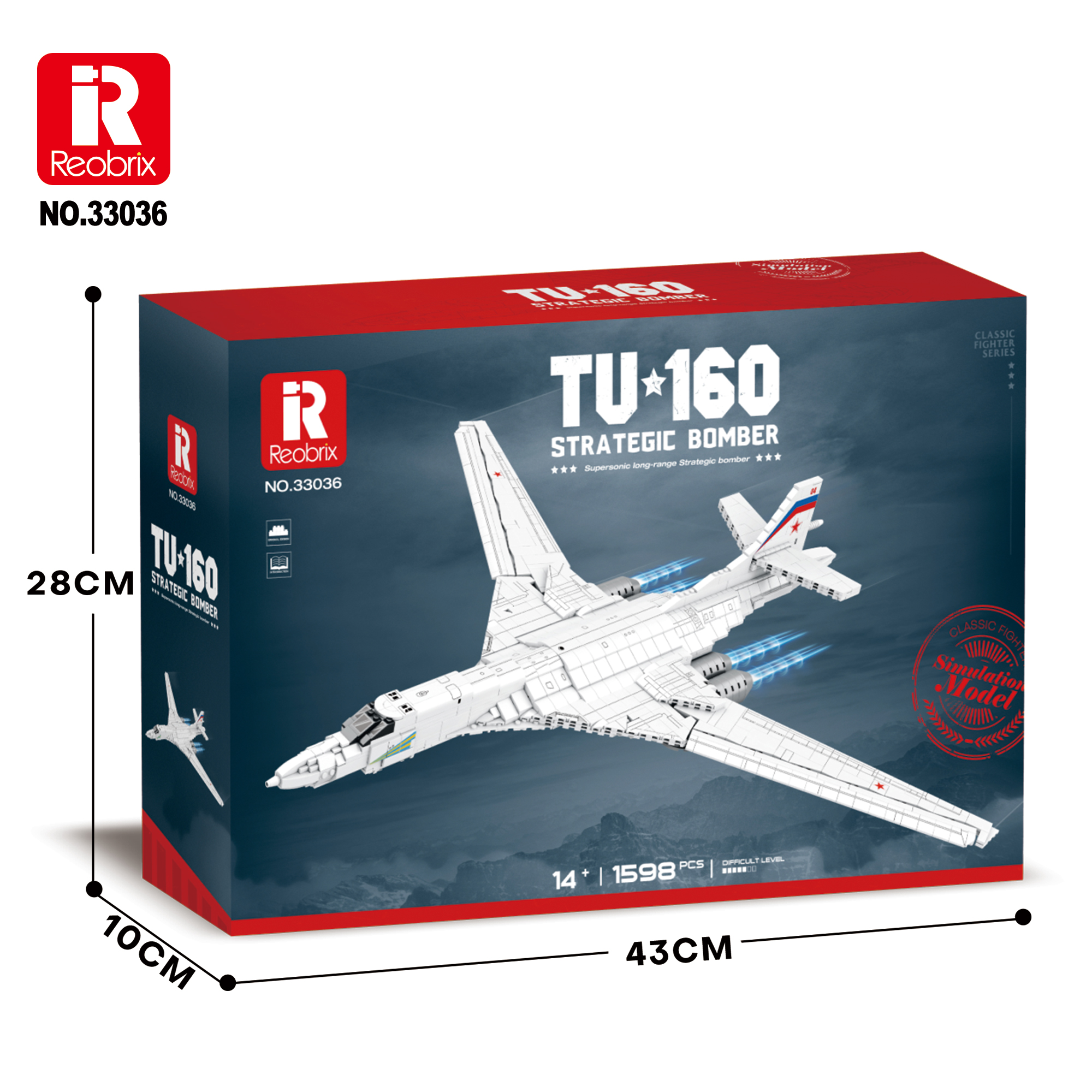 Конструктор Бомбардировщик Reobrix 33036 Ту-160