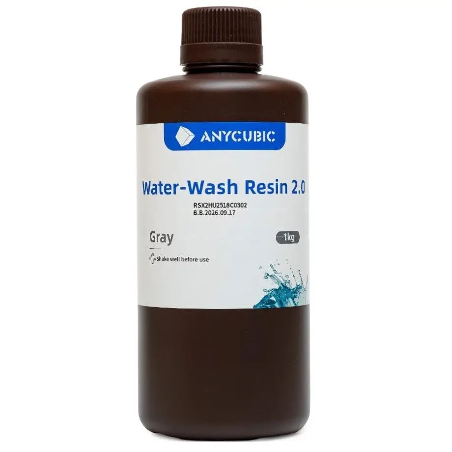 Фотополимерная смола Anycubic Water-wash 2.0, 1 л, серый