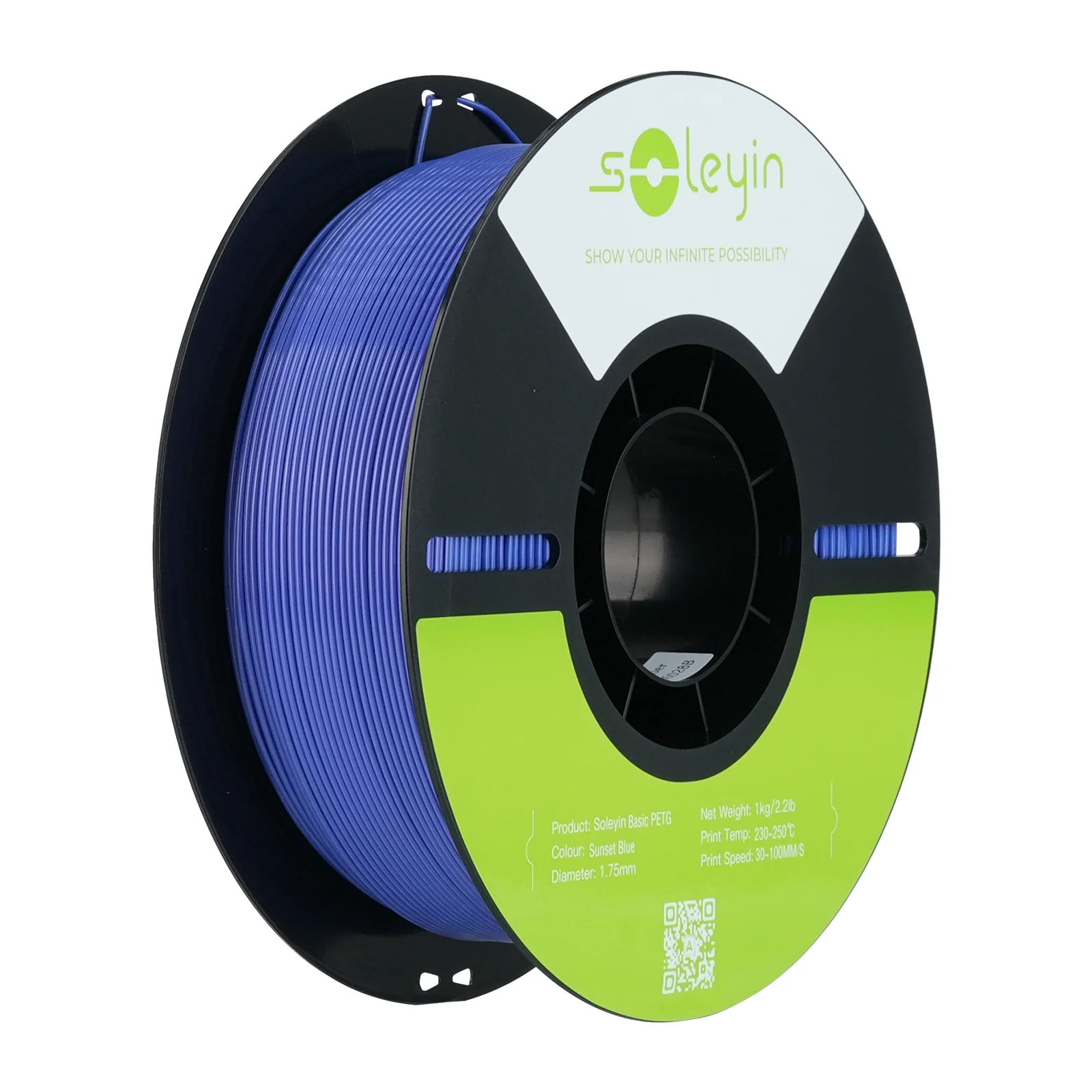 Филамент Creality PETG Basic Soleyin, 1.75 мм, 1 кг, синий закат