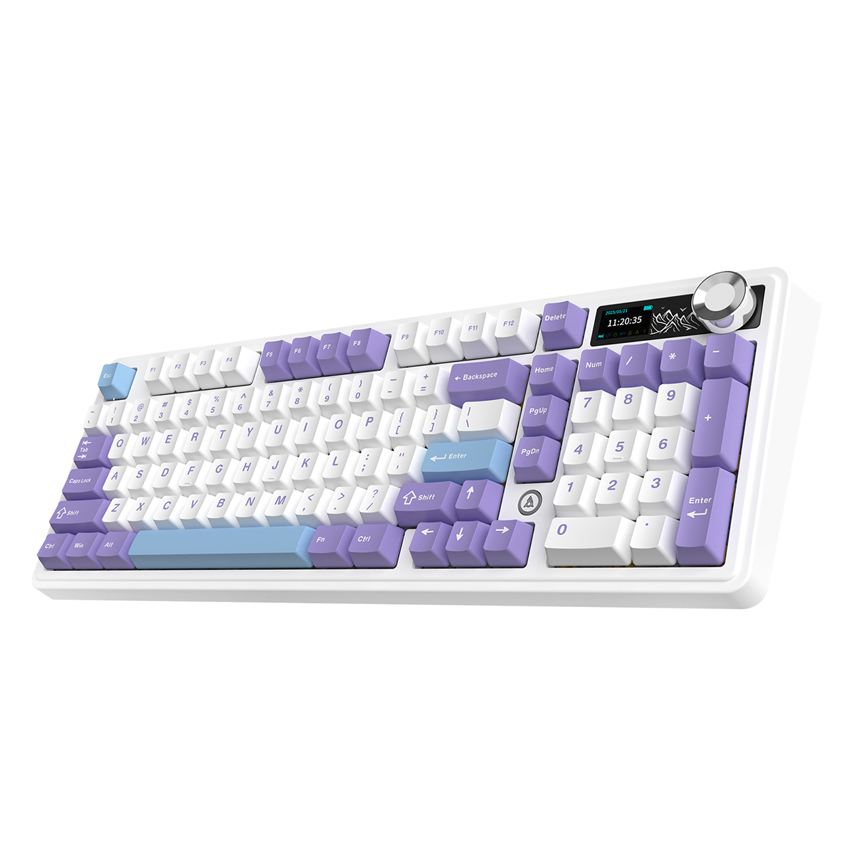 Компьютерная клавиатура AJAZZ AK980 V2 (фиолетово-бело-синяя)