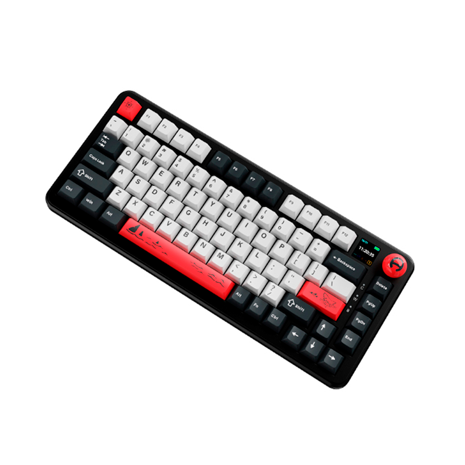 Беспроводная игровая клавиатура AJAZZ AK820 MAX PLUS Mute Switch (черный/белый/красный)