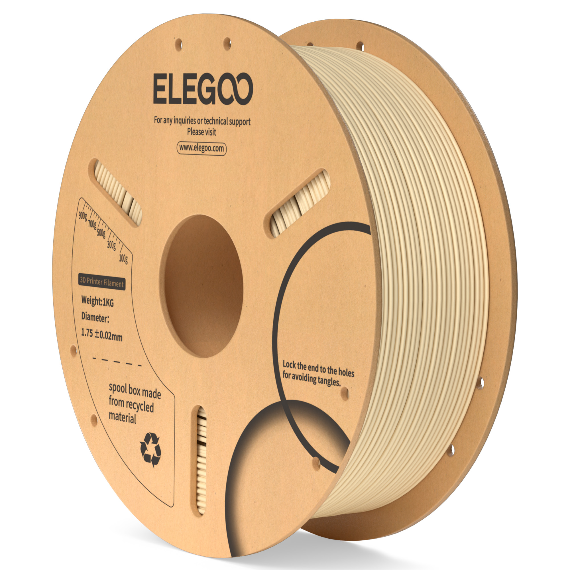 Филамент Elegoo PLA, 1.75 мм, 1 кг, бежевый