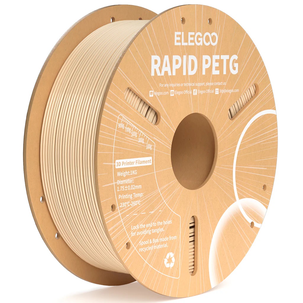 Филамент Elegoo PETG Rapid, 1.75 мм, 1 кг, бежевый
