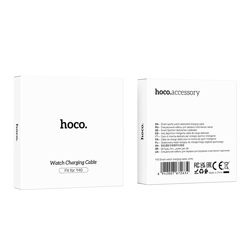 Кабель для зарядки часов Hoco Y40 (белый)