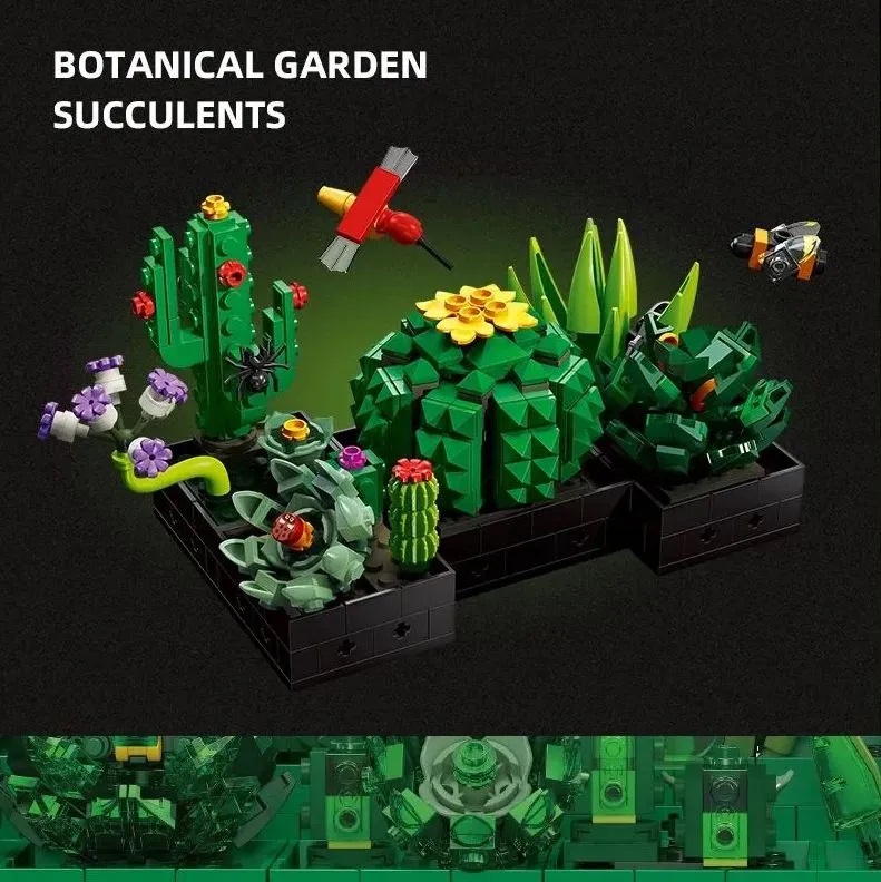 Конструктор JIE STAR Набор суккулентов JJ9011