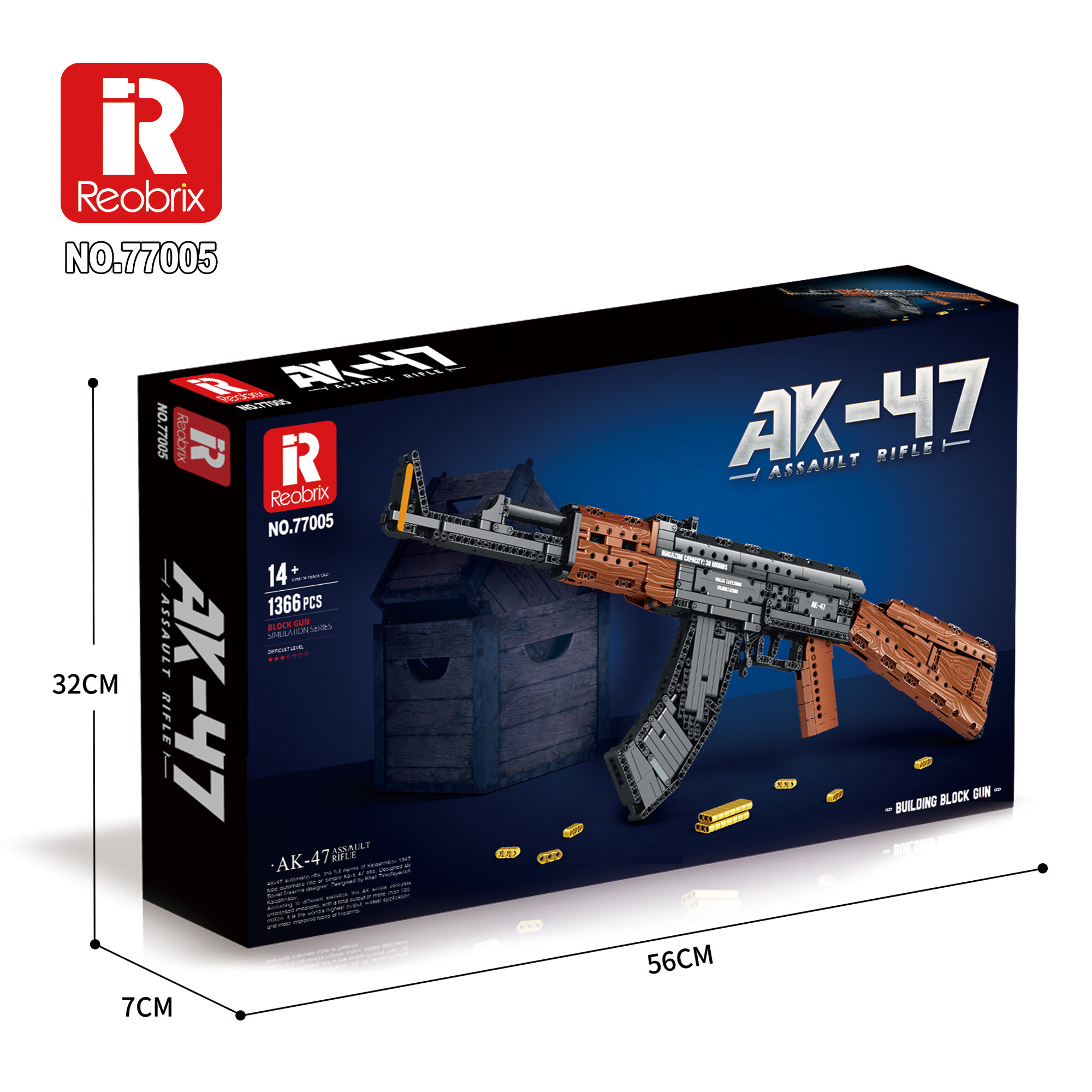 Конструктор Штурмовая винтовка АК-47 Reobrix 77005