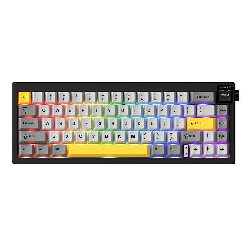 Беспроводная игровая клавиатура AJAZZ AK650 Dream Weaver Switch (черный/серый/желтый)