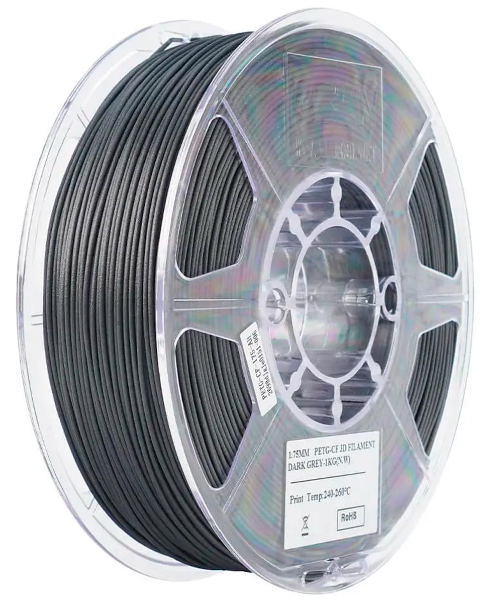 Филамент Esun PETG-CF, 1.75 мм, 1 кг, темно-серый
