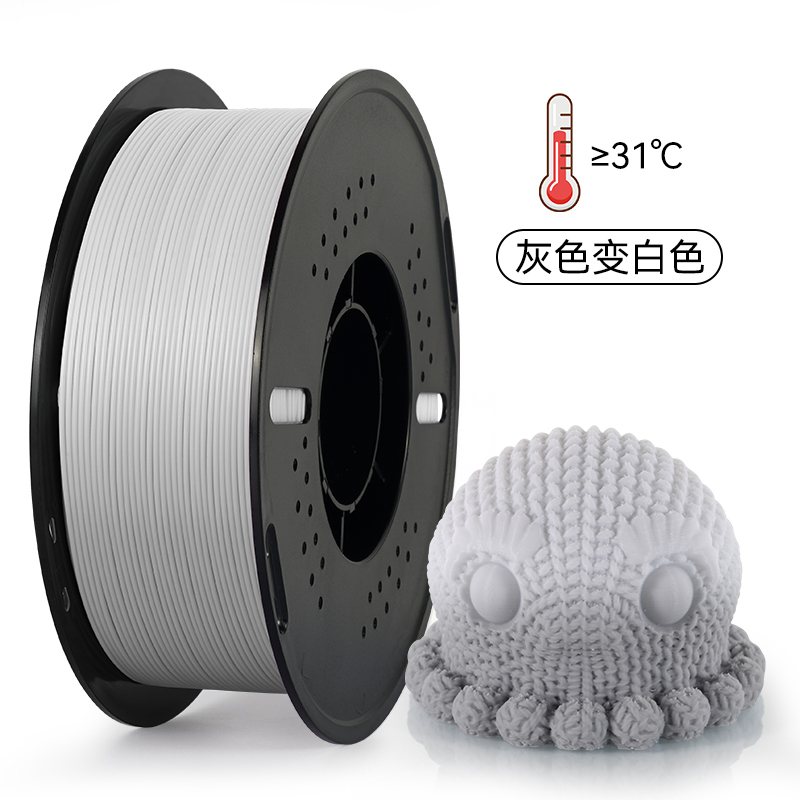 Филамент Kingroon Temperature Changing PLA Gray-White 1.75mm 1KG