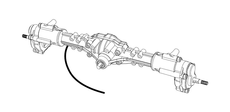 Задняя ось для MJX 1/8 (P8HSB)