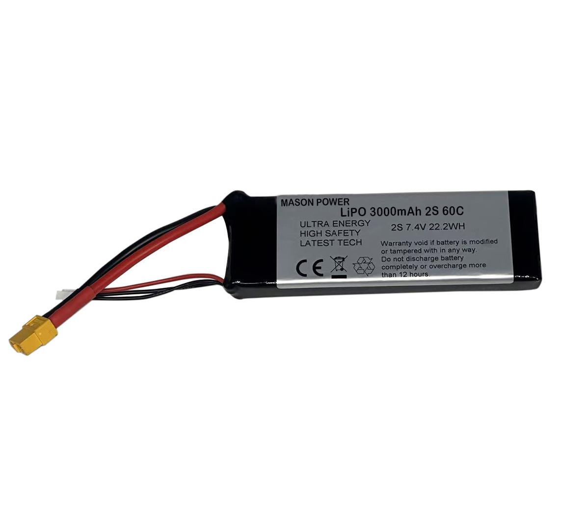 Литиевый аккумулятор Mason 2S1P 7.4V 3000mAh 60C XT60