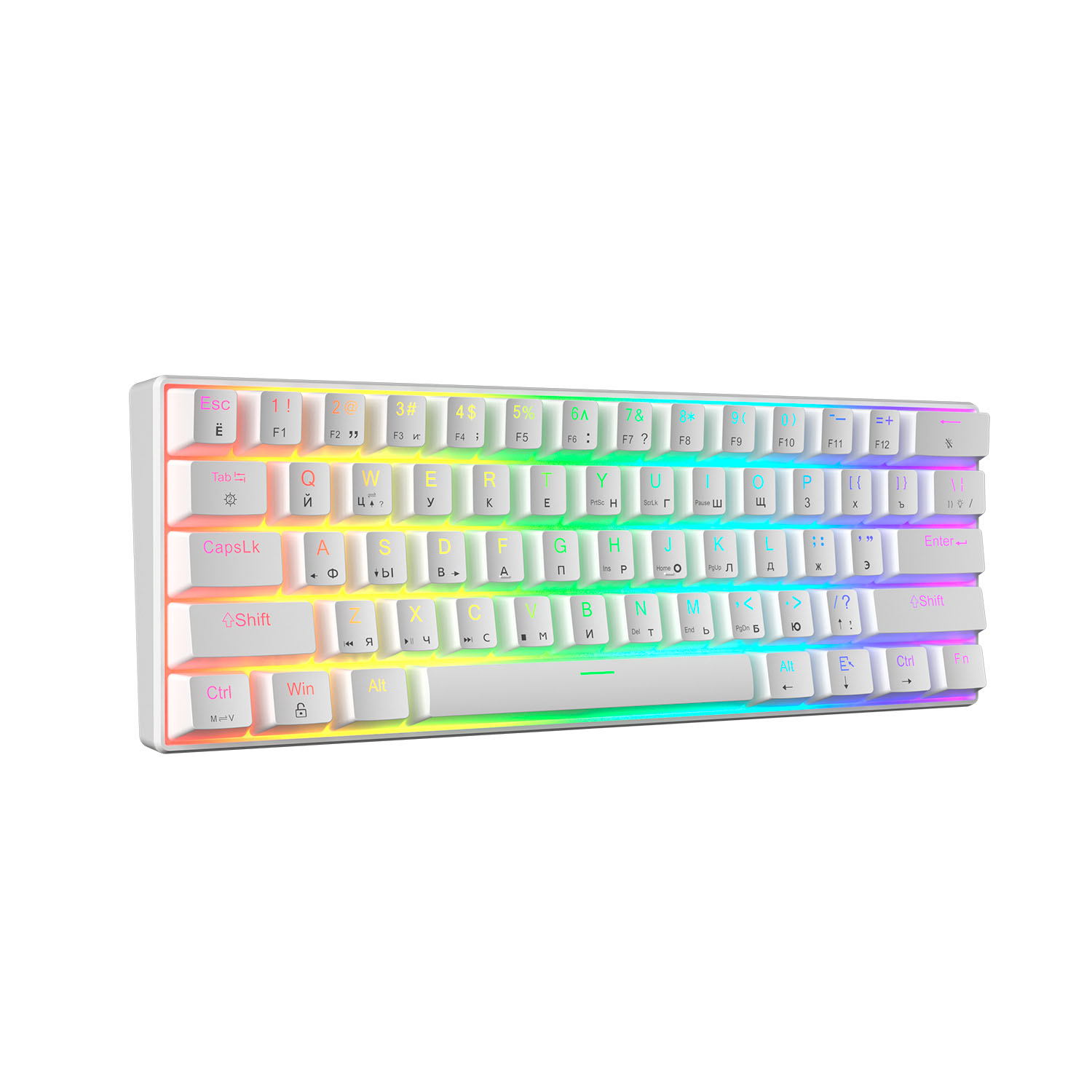 Проводная игровая клавиатура CYBERLYNX H61K Red Switch (белый)