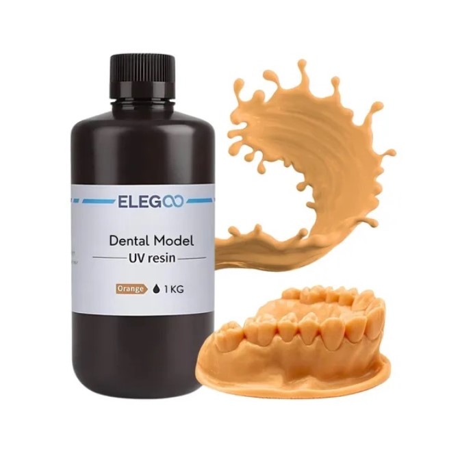 Фотополимерная смола Elegoo Dental Model UV 1000g (оранжевый)