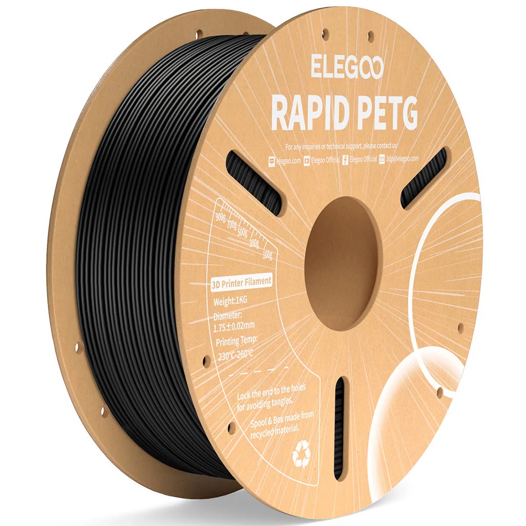 Филамент Elegoo PETG Rapid, 1.75 мм, 1 кг, черный
