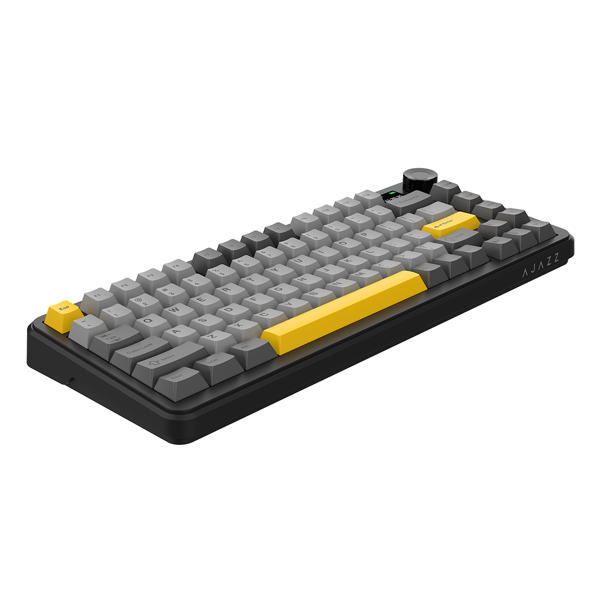 Компьютерная клавиатура AJAZZ AK820 MAX PLUS (черно-серая с желтым)