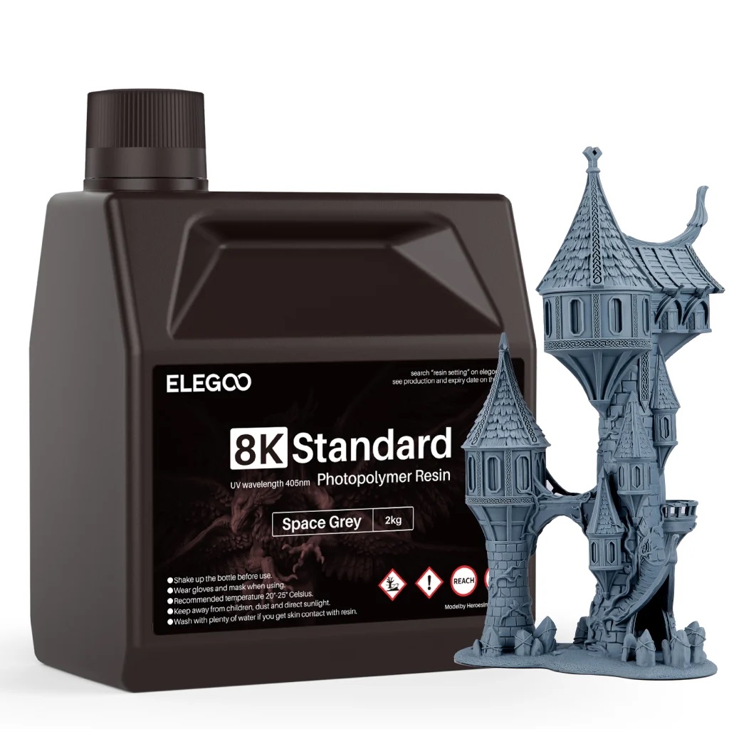 Фотополимерная смола Elegoo Standard 8K 2000g (серый)