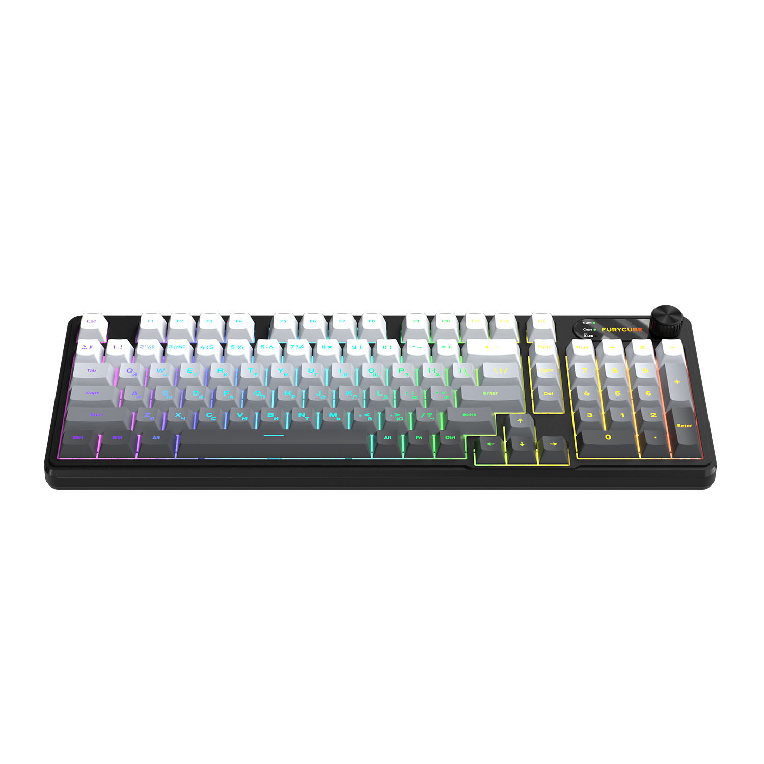 Беспроводная игровая клавиатура FURYCUBE IP98S PRO (градиент/серый)