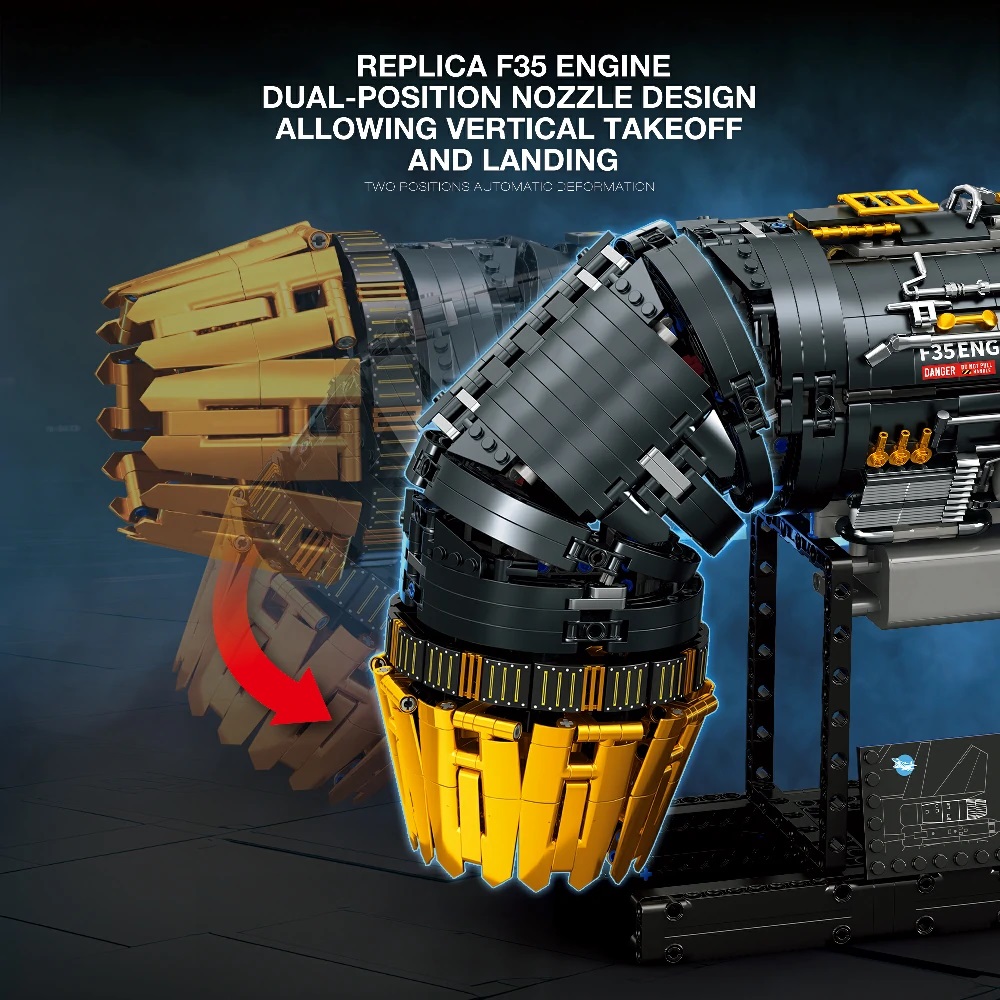 Конструктор Двигатель F-35 Reobrix 33014