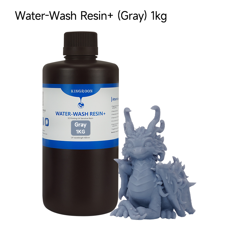 Фотополимерная смола Kingroon Water Wash Resin+ Gray 1000ml