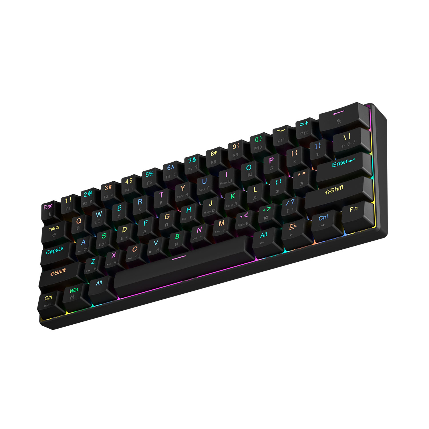 Проводная игровая клавиатура CYBERLYNX H61K Red Switch (черный)